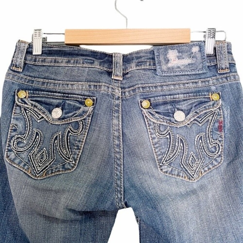 Mek Denim Y2K Back Flap Jean Medium Wash Straight Leg Size 28 | 6 Grunge 2000s - Picture 6 of 12